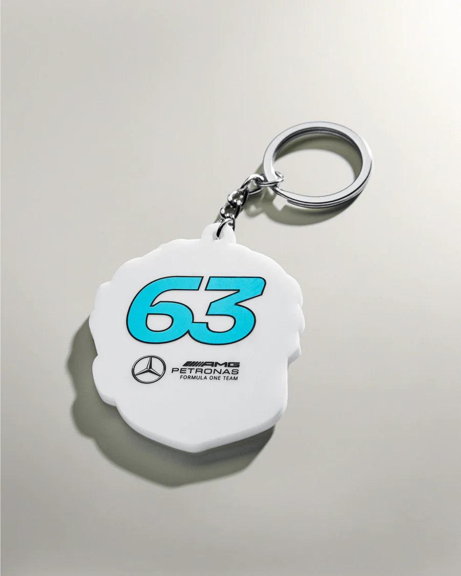 2024 George Russell Caricature Keyring Blue - RS Apex Motorsports